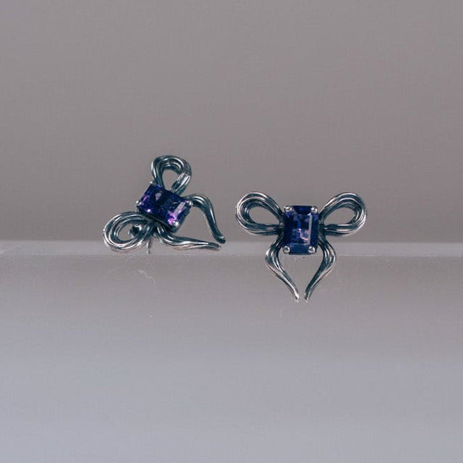 Oh My Bow! Earrings - Silver
