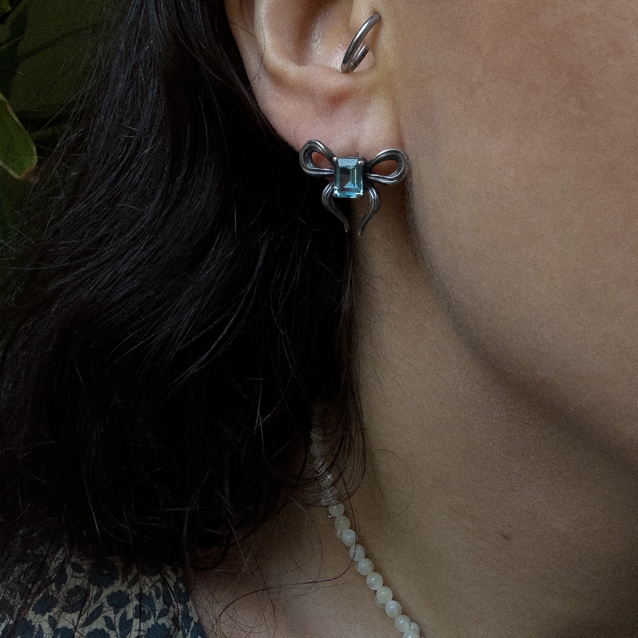 Oh My Bow! Earrings - Silver