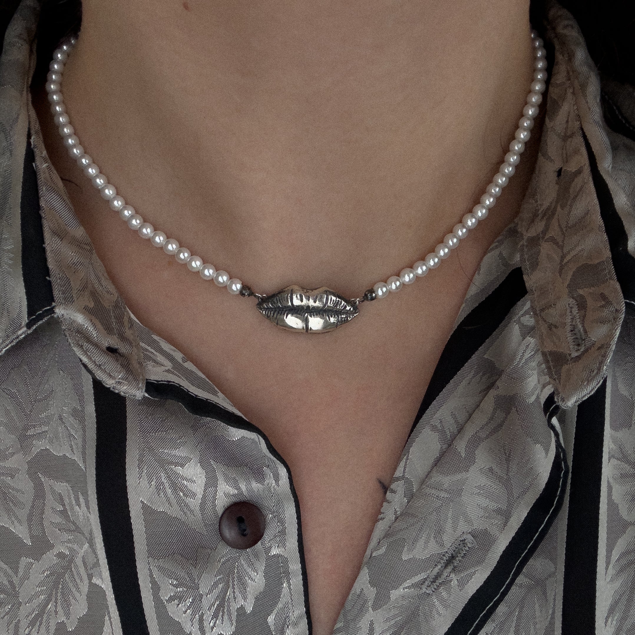 Choker Marie - Antiqued Silver