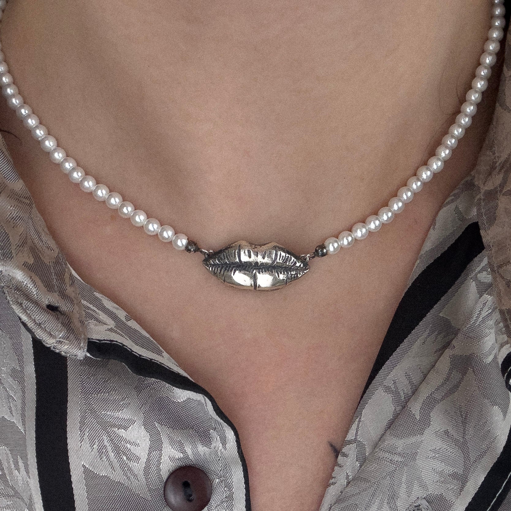 Choker Marie - Antiqued Silver